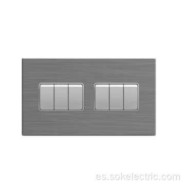 Interruptores de pared modernos 6 Gang 1 Way Switch